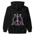 月夜のタツノオトシゴのPeace for children in Gaza and Ukraine Heavyweight Zip Hoodie