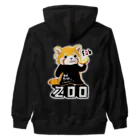 loveclonesのレッサーパンダ 0625 ZOOロゴ りんご大好き柄 Heavyweight Zip Hoodie