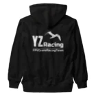 Shop YZRacingのYZRacing 白文字タイプ ヘビーウェイトジップパーカー