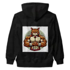 MUSCLE CAT 🐈🐈‍⬛のマッスルキャット　キジ虎 ヘビーウェイトジップパーカー