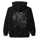 気ままに創作　よろず堂のレトロ純喫茶　白 Heavyweight Zip Hoodie