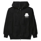 QUQU_WORKSのアレックススカル ホワイト Heavyweight Zip Hoodie