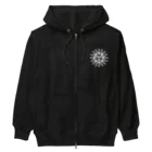 QUQU_WORKSの太陽神 ホワイト Heavyweight Zip Hoodie