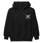 Hachijuhachiの死　DEATH METAL LOGO WHITE Heavyweight Zip Hoodie