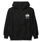 QUQU_WORKSのウィンタースカル ゴーグルドクロ ホワイト Heavyweight Zip Hoodie