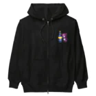 satoayaのアニマルカフェのドリンクマ　ワイン Heavyweight Zip Hoodie