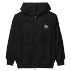 npanpaのんぱんぱ 「ん」ヘビーウェイトジップパーカー　(ロゴ白2) Heavyweight Zip Hoodie