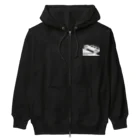 QUQU_WORKSのノーラングラーノーライフ 登坂デザイン ジープ ホワイト Heavyweight Zip Hoodie