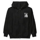 文字野郎の燃料は酒 横文字BIG 白ロゴ Heavyweight Zip Hoodie