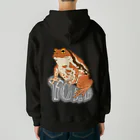 LalaHangeulのTOAD (ヒキガエル) 英字バージョン　バックプリント Heavyweight Zip Hoodie