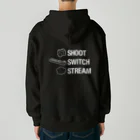 Project92.comのSHOOT, SWITCH, STREAM. Heavyweight Zip Hoodie