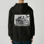 Skull sectionのバイクとドクロ（黒メイン） Heavyweight Zip Hoodie