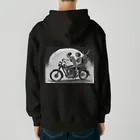 Skull sectionのバイクとガイコツ（黒メイン） Heavyweight Zip Hoodie