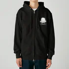 QUQU_WORKSのアレックススカル ホワイト Heavyweight Zip Hoodie