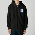 LalaHangeulの비(雨)  ハングルデザイン Heavyweight Zip Hoodie