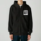 BEERのビールボーイ_黒字(白背景) Heavyweight Zip Hoodie