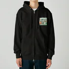 Lock-onの文房具大好き❤緑色01 Heavyweight Zip Hoodie