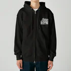 QUQU_WORKSのカワアソビ リバーライフ 波デザイン カヌー カヤック 釣り ホワイト Heavyweight Zip Hoodie