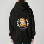 カワウソとフルーツのBaby Otters Honey（文字白色） Heavyweight Zip Hoodie