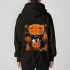 LittleLoroのTHE GREAT PUMPKIN カボチャ大王のお出まし アデリーペンギン オカメインコ Heavyweight Zip Hoodie