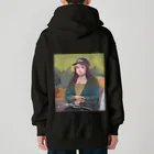 えりチャンの酔いチャンの焚き火する名画のあのヒト Heavyweight Zip Hoodie