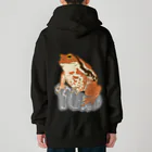 LalaHangeulのTOAD (ヒキガエル) 英字バージョン　バックプリント Heavyweight Zip Hoodie