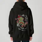 尾九の幸運を招く 麒麟 Heavyweight Zip Hoodie