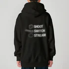 Project92.comのSHOOT, SWITCH, STREAM. Heavyweight Zip Hoodie