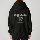 かえる商店のCOFFEEHOLIC white logo ヘビーウェイトジップパーカー