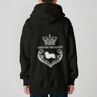 onehappinessのミニチュアダックスフンド　crown heart　onehappiness　white Heavyweight Zip Hoodie