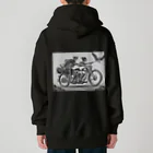 Skull sectionのバイクとドクロ（黒メイン） Heavyweight Zip Hoodie