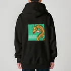 kazu_gの幸せの金龍さん（緑） Heavyweight Zip Hoodie