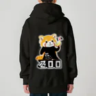 loveclonesのレッサーパンダ 0625 ZOOロゴ りんご大好き柄 Heavyweight Zip Hoodie