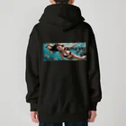 ramekoのラメ子_水着_黒 Heavyweight Zip Hoodie