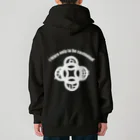 『NG （Niche・Gate）』ニッチゲート-- IN SUZURIの吾唯足知（吾唯足りるを知る。）アーチ・白/白・英語 Heavyweight Zip Hoodie