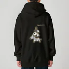 Siderunの館 B2の【バックプリント】画伯チックな白黒動物（ブレーメンの音楽隊風） Heavyweight Zip Hoodie