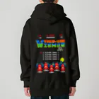 Siderunの館 B2の【バックプリント】レトロゲーム風なタコさんウインナー Heavyweight Zip Hoodie