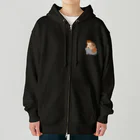 LalaHangeulのTOAD (ヒキガエル) 英字バージョン Heavyweight Zip Hoodie