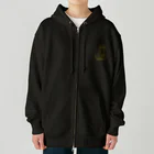 キムラプレミアム の猫のヴィーナスの誕生（単体・黄土色・左胸） Heavyweight Zip Hoodie