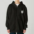 QUQU_WORKSの般若 ホワイト Heavyweight Zip Hoodie