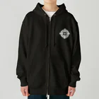 QUQU_WORKSのターゲットマーク ホワイト Heavyweight Zip Hoodie