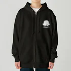 QUQU_WORKSのアレックススカル ホワイト Heavyweight Zip Hoodie