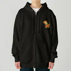 satoayaのアニマルカフェのフードアニマル　キリンバーガー Heavyweight Zip Hoodie