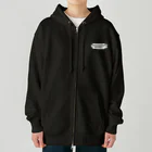 QUQU_WORKSのノーサーフスケートノーライフ サーフスケートシルエットデザイン ホワイト Heavyweight Zip Hoodie