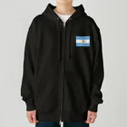 お絵かき屋さんのアルゼンチンの国旗 Heavyweight Zip Hoodie