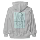 obosa_DENS/SABEAR_shop ＠SUZURIのrough drawing girl-1_ウェア Heavyweight Zip Hoodie