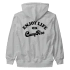 アージーのエンジョイ ライフ キャンプファイヤー Heavyweight Zip Hoodie