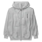 Marks_of_WanderのMarks of Wander (黒) Heavyweight Zip Hoodie