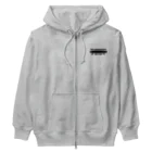 QUQU_WORKSのノーサーフスケートノーライフ サーフスケートデザイン ブラック Heavyweight Zip Hoodie