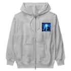 Super_Bluemoonの不思議な世界のゴリラと黒猫の友情🎵 Heavyweight Zip Hoodie